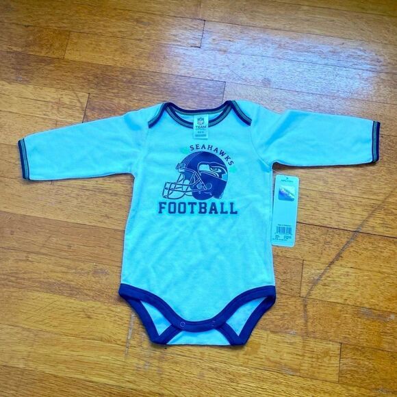 2/$22 Baby Seahawks Onesie - Picture 3 of 7